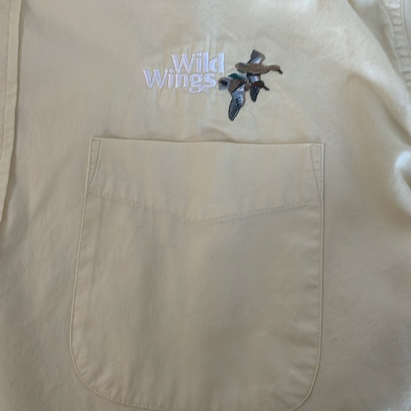 Wild Wings long sleeve cotton yellow button down shirt by Augusta Men’s size L - Picture 5 of 15